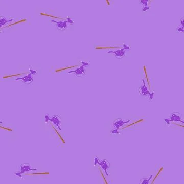 Seamless pattern enchantment magic stick cartoon vector Stock Illustration