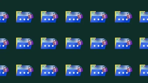 Seamless pattern of encrypted digital folder and data security icons Stock Footage 323202241