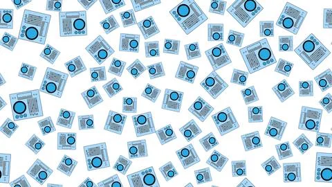 Seamless pattern endless with music audio dj consoles with vinyl old retro .. Stock Illustration