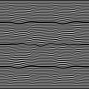 Seamless pattern with endless stylish texture geometric waves ripple black an Stock Photos