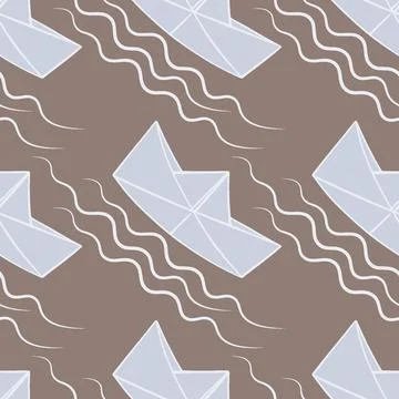 Seamless pattern, endless texture, illustration on a square background - styl Stock Illustration