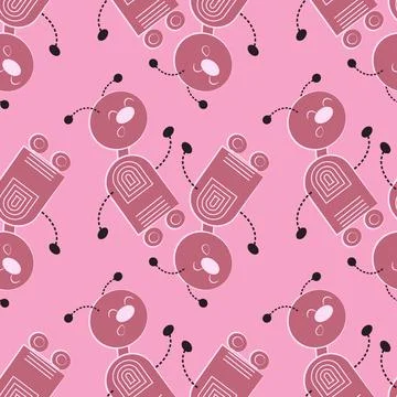 Seamless pattern, endless texture - Illustration on a square background - sty Illustrazione stock