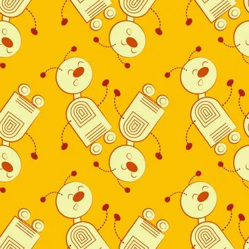 Seamless pattern, endless texture - Illustration on a square background - sty Stock Illustration