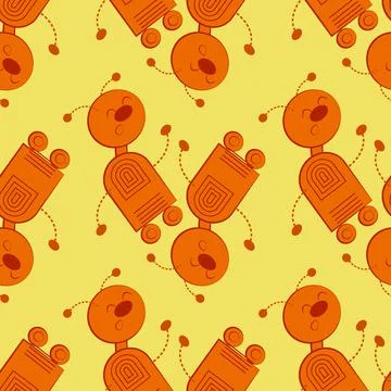 Seamless pattern, endless texture - Illustration on a square background - sty Stock Illustration