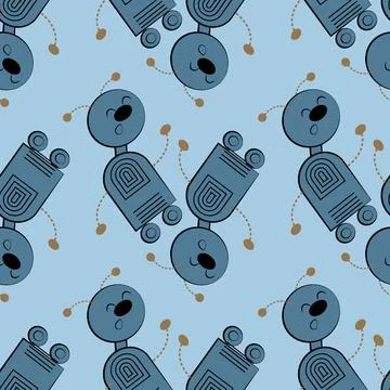 Seamless pattern, endless texture - Illustration on a square background - sty Stock Illustration