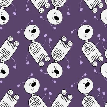 Seamless pattern, endless texture - Illustration on a square background - sty Stock Illustration