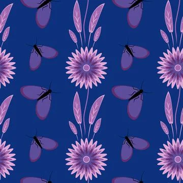 Seamless pattern, endless texture - Illustration on a square background - sty Stock Illustration