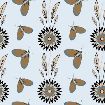 Seamless pattern, endless texture - Illustration on a square background - sty Illustrazione stock