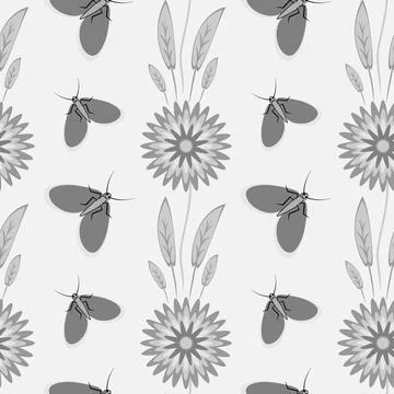 Seamless pattern, endless texture - Illustration on a square background - sty Stock Illustration