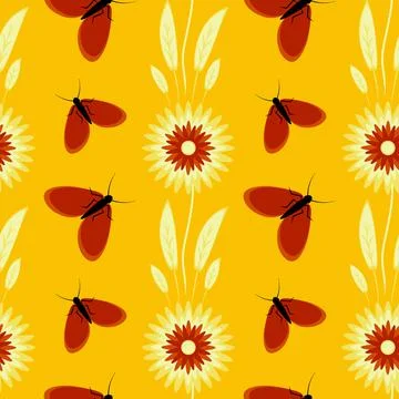 Seamless pattern, endless texture - Illustration on a square background - sty Stock-Illustration