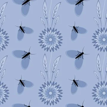 Seamless pattern, endless texture - Illustration on a square background - sty 스톡 일러스트