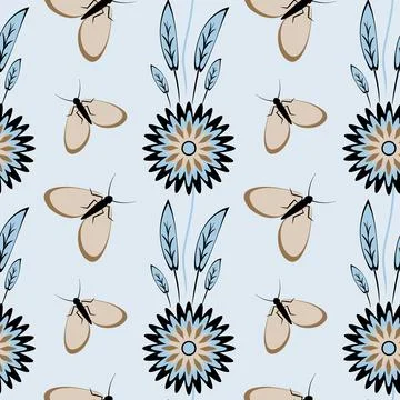 Seamless pattern, endless texture - Illustration on a square background - sty 스톡 일러스트