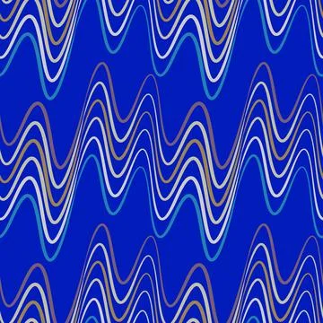 A seamless pattern, endless texture on a square background - waves of electri Stockillustratie