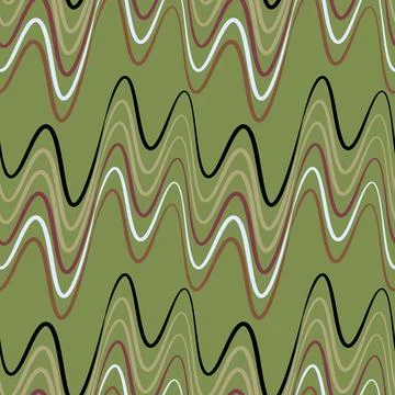 A seamless pattern, endless texture on a square background - waves of electri Illustrazione stock