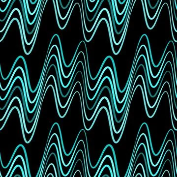 A seamless pattern, endless texture on a square background - waves of electri 스톡 일러스트