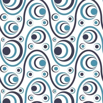 Seamless pattern, endless texture on a square background - colored waves and  Illustrazione stock