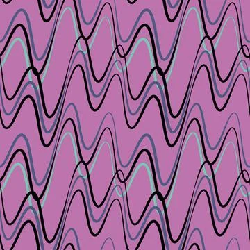 A seamless pattern, endless texture on a square background - waves of electri Illustrazione stock