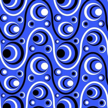 Seamless pattern, endless texture on a square background - colored waves and  Stockillustratie