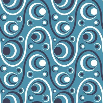 Seamless pattern, endless texture on a square background - colored waves and  스톡 일러스트