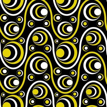 Seamless pattern, endless texture on a square background - colored waves and  Stock Illustration