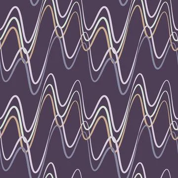 A seamless pattern, endless texture on a square background - waves of electri Illustrazione stock