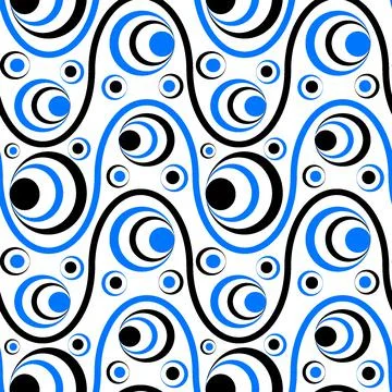 Seamless pattern, endless texture on a square background - colored waves and  Illustrazione stock