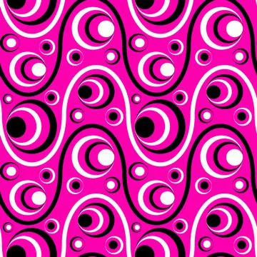 Seamless pattern, endless texture on a square background - colored waves and  스톡 일러스트