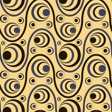 Seamless pattern, endless texture on a square background - colored waves and  Illustrazione stock