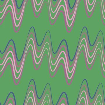 A seamless pattern, endless texture on a square background - waves of electri Stockillustratie