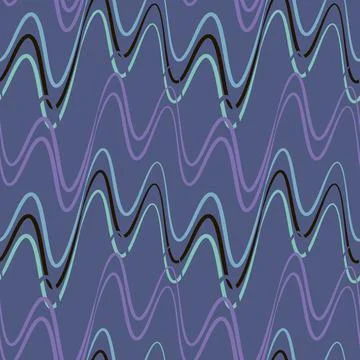 A seamless pattern, endless texture on a square background - waves of electri 스톡 일러스트