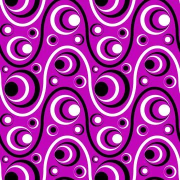 Seamless pattern, endless texture on a square background - colored waves and  스톡 일러스트