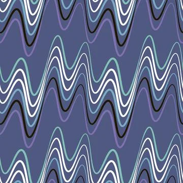 A seamless pattern, endless texture on a square background - waves of electri Stockillustratie