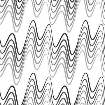 A seamless pattern, endless texture on a square background - waves of electri 스톡 일러스트