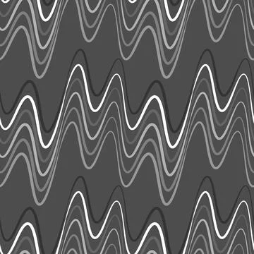 A seamless pattern, endless texture on a square background - waves of electri 스톡 일러스트