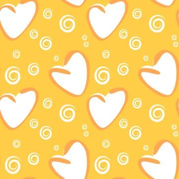 Seamless pattern, endless texture on a square background - stylized hearts -  Stock Illustration