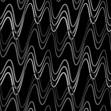 A seamless pattern, endless texture on a square background - waves of electri Illustrazione stock