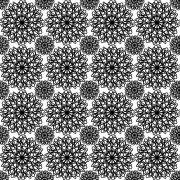 Seamless pattern, endless texture on a square background - stylized knitted l Illustrazione stock