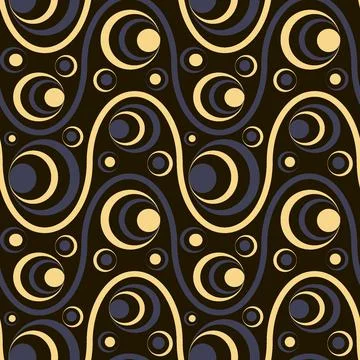 Seamless pattern, endless texture on a square background - colored waves and  Illustrazione stock