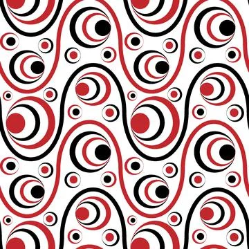 Seamless pattern, endless texture on a square background - colored waves and  Stockillustratie