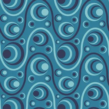 Seamless pattern, endless texture on a square background - colored waves and  Stock Illustration