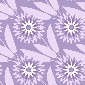 Seamless pattern, endless texture on a square background - stylized flowers - 스톡 일러스트