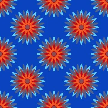 Seamless pattern, endless texture on a square background - stylized snowflake Illustrazione stock