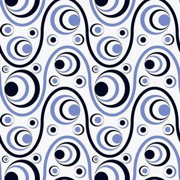 Seamless pattern, endless texture on a square background - colored waves and  Stockillustratie