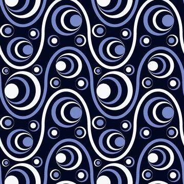 Seamless pattern, endless texture on a square background - colored waves and  Illustrazione stock