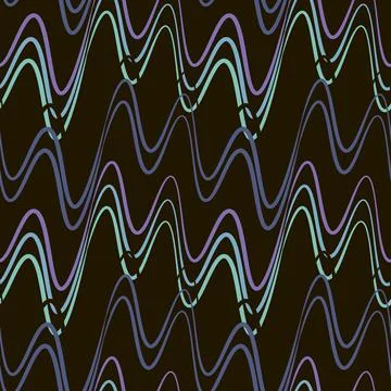 A seamless pattern, endless texture on a square background - waves of electri 스톡 일러스트