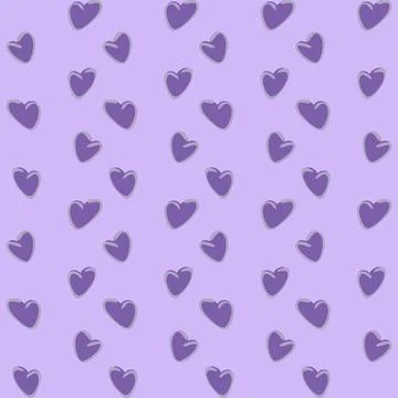 Seamless pattern, endless texture on a square background - stylized hearts -  Stock Illustration