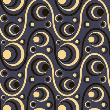 Seamless pattern, endless texture on a square background - colored waves and  스톡 일러스트