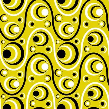 Seamless pattern, endless texture on a square background - colored waves and  Stock Illustration