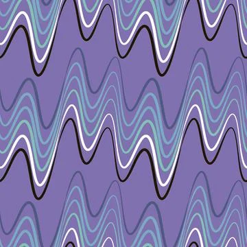 A seamless pattern, endless texture on a square background - waves of electri 스톡 일러스트