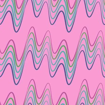 A seamless pattern, endless texture on a square background - waves of electri イラスト素材